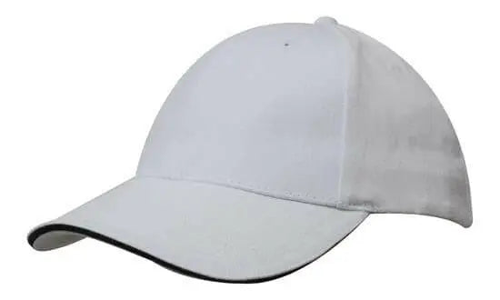 Headwear Brushed Heavy Cotton Cap With Sandwich Trim X12 - 4210 - Metro Workwear